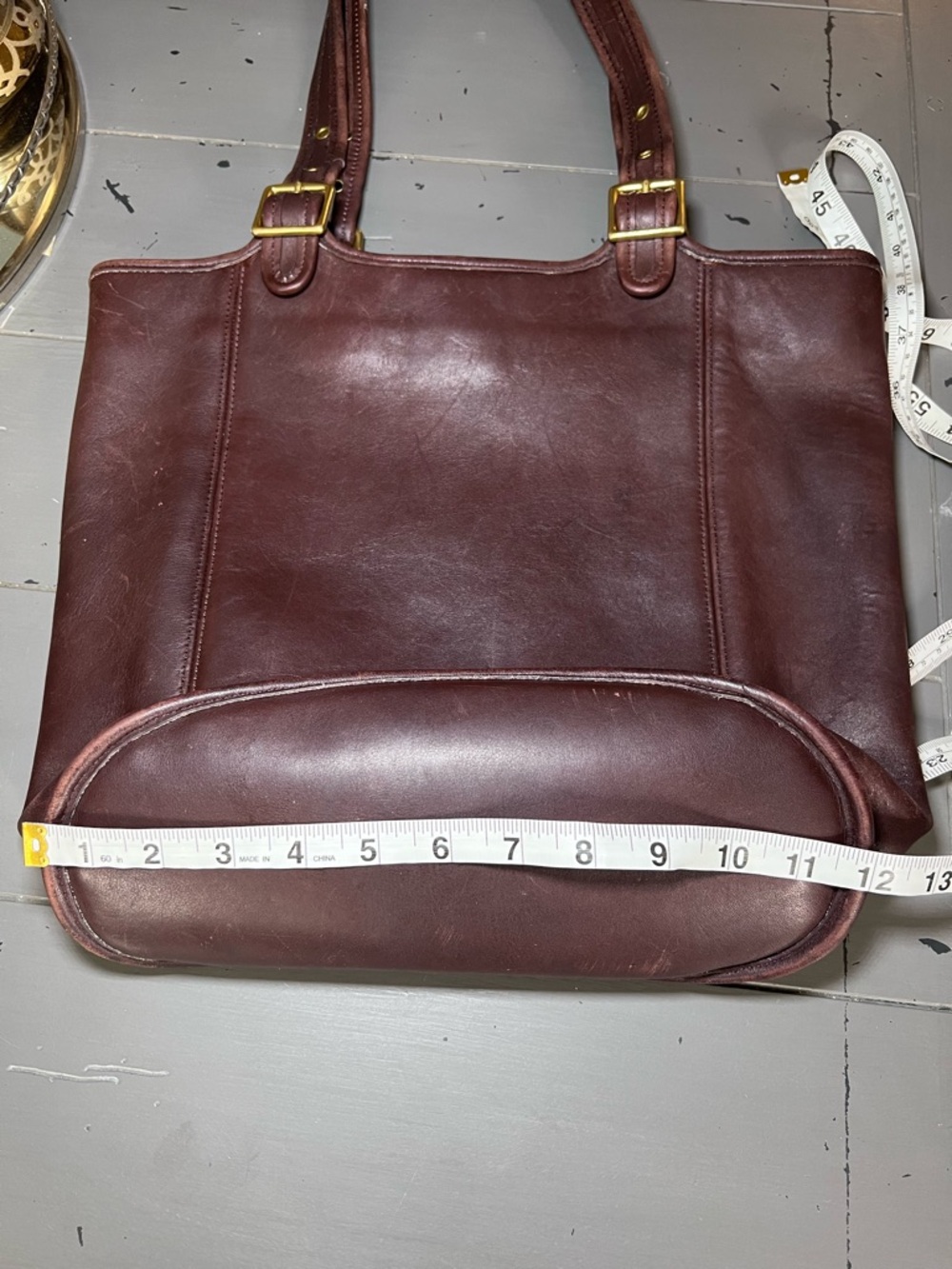 Coach Vintage 9090 LEGACY LARGE SHOPPER Shoulder Tote Bag Dark Brown Leather USA - Picture 14 of 15